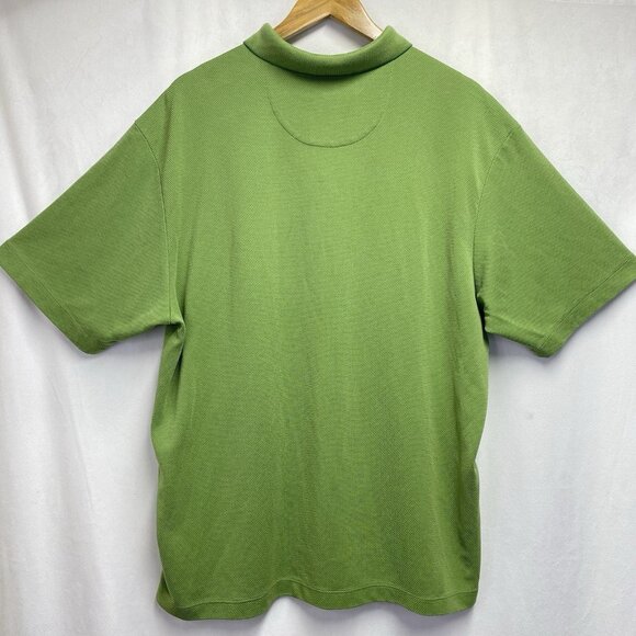 Tommy Bahama Textured Modal Short Sleeve Casual Golf Polo Shirt Men XL Green - Picture 3 of 16